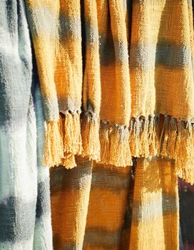 Hand Dyed Fringed Throws, 2 of 6