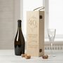 Engraved Floral Frame 40th Birthday Hinged Bottle Box, thumbnail 1 of 3