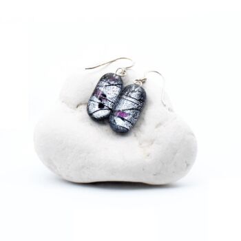 Handcrafted Silver Glass Earrings, 4 of 12