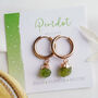 Peridot Gemstone Hoop Earrings, thumbnail 3 of 10