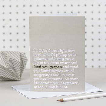 'Feed You Grapes' Get Well Card, 2 of 2