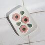 Ceramic Soap Dish With Pink Flowers, thumbnail 1 of 4