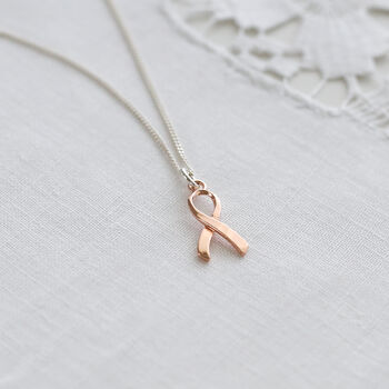 Breast Cancer Warrior Gift, Personalized Pink Ribbon Necklace, 11 of 12