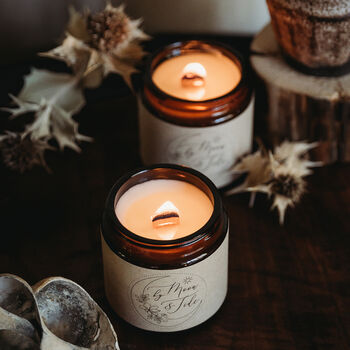 Wooden Wick Jar Candle Sea Salt And Caramel, 2 of 5
