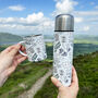 Hiking Outdoors Illustration Flask And Enamel Mug Set, thumbnail 3 of 5