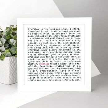 Crafting Quotes Print, Gift For Crafters, 2 of 9
