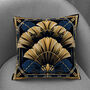 Deco Elegance In Blue Art Deco Cushions Design Three, thumbnail 7 of 8