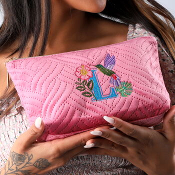 Personalised Initial Velvet Make Up Bags, 2 of 8