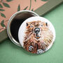 Inky Beaver Compact Pocket Mirror, thumbnail 1 of 4