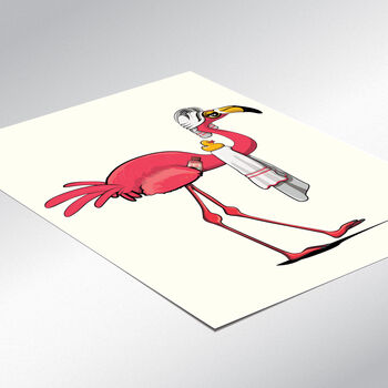 Funny Pink Flamingo Poster, 5 of 8