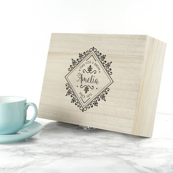 Time For A Break! Personalised Wooden Tea Box, 6 of 9