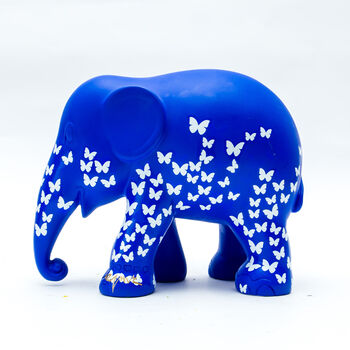 'Travel Light Butterfly Lover' Hand Decorated Elephant, 6 of 12