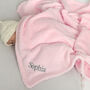 Personalised Pink Waffle Baby Blanket, thumbnail 2 of 4