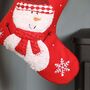 Personalised Novelty Snowman Christmas Stocking, thumbnail 3 of 6