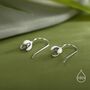 Enamel Painted Snowdrop Flower Drop Earrings In Sterling Silver, thumbnail 2 of 10