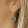 Handmade Coin Earrings With Sterling Silver Ear Wire, thumbnail 7 of 10