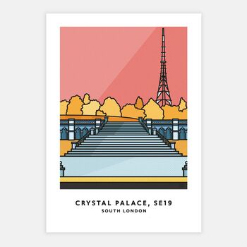 Crystal Palace Colourful Illustration Print, 4 of 5