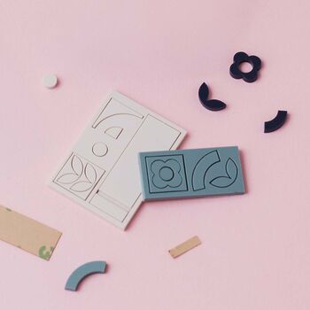 Blue Statement Geometric Necklace Craft Kit, Diy Jewellery Project, 5 of 6