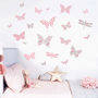 Vintage Floral Butterfly Fabric Wall Stickers, thumbnail 3 of 4