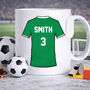 Personalised Football Player Shirt Mug – 11oz Glossy White, thumbnail 3 of 7