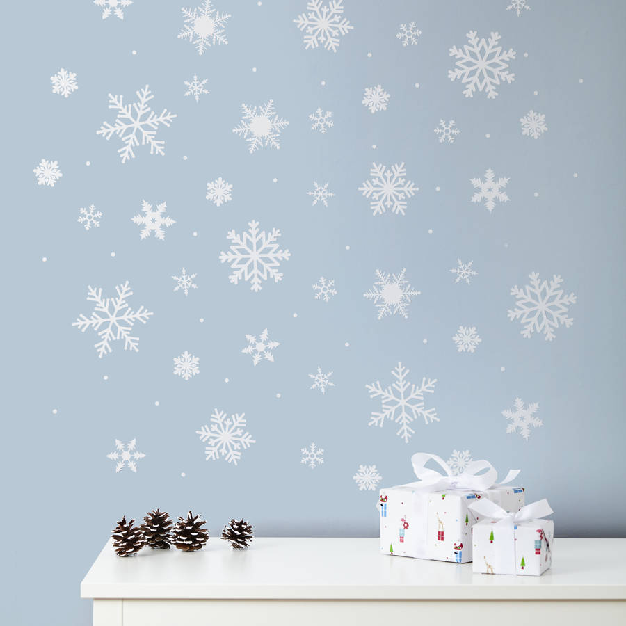 Snowflake And Snow Dot Wall And Window Stickers, 1 of 2