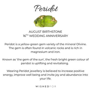 Peridot And Lotus Sterling Silver Bracelet, Natural Gemstone August Birthstone Gift, 3 of 5