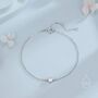 Sterling Silver Extra Tiny Cz Bracelet, thumbnail 1 of 11
