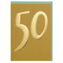 Luxury Golden Age 50 Birthday Card, thumbnail 1 of 2