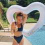 Personalised White Heart Pool Float, thumbnail 2 of 3
