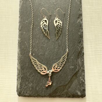 Personalised Double Angel Wing Necklace, 4 of 7