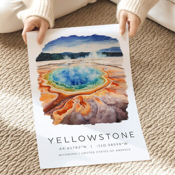 USA National Parks Travel Poster For Yellowstone, 3 of 7