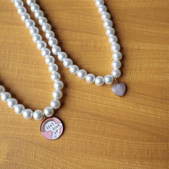 Glass Pearl Charm Necklace, 3 of 10