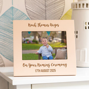 Personalised Pastel Photo Frame For Christening Baptism Gift, 3 of 7