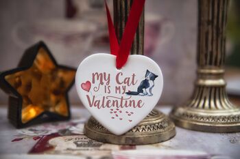 Cat Breed My Valentine Ceramic Heart, 4 of 8