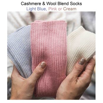 Cashmere Wool Christmas Bed Socks Gift Set, 6 of 9