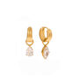 Aster Luxe 18k Gold Plated Mismatch Jewel Earrings, thumbnail 4 of 4