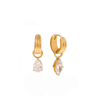 Aster Luxe 18k Gold Plated Mismatch Jewel Earrings, 4 of 4