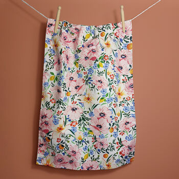 Painterly Blooms Tea Towel, 2 of 3