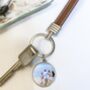 Personalised Photograph Faux Leather Strap And Key Ring, thumbnail 3 of 8