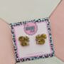 Squirrel Glitter Resin Studs / Forest Lover Gift / Cute Wildlife Accessories / Handmade Jewellery, thumbnail 4 of 5