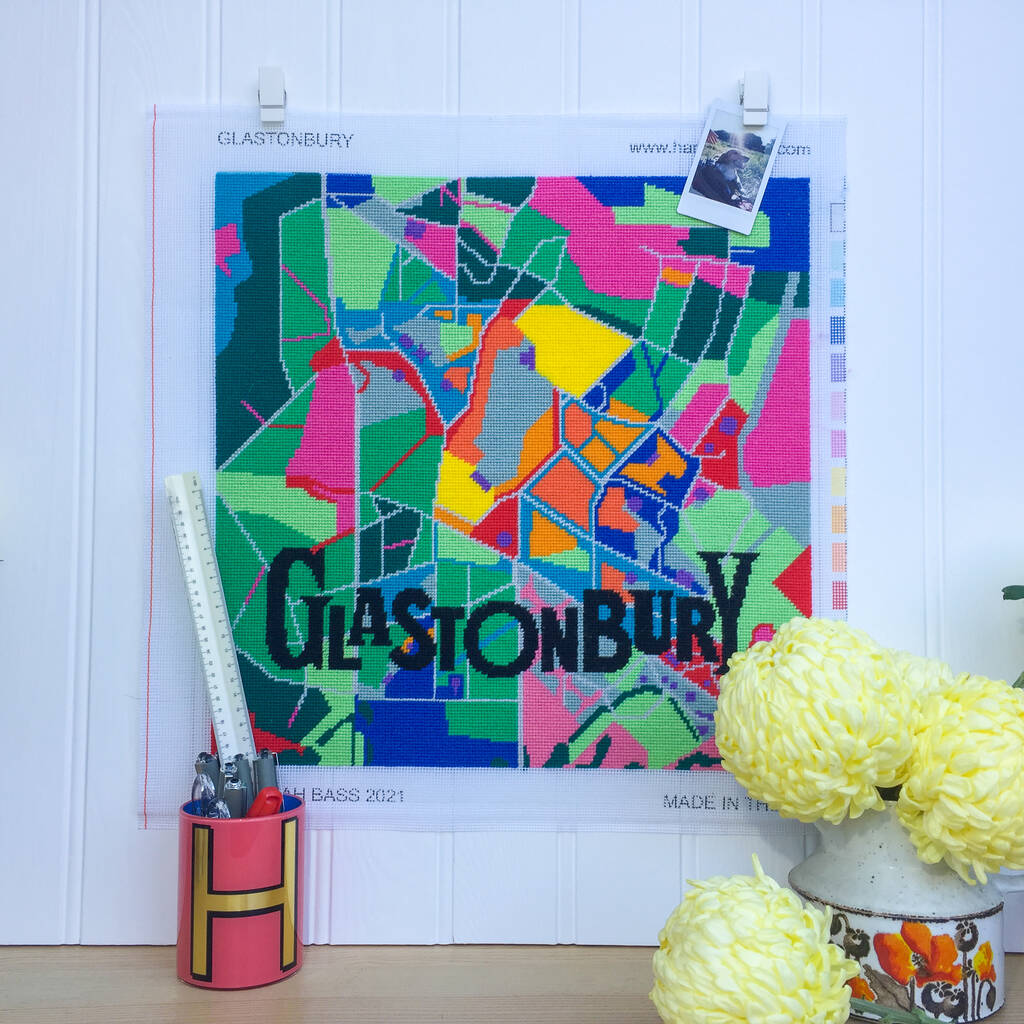 Glastonbury Map Tapestry Kit, 1 of 4