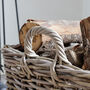 Square Natural Rattan Log Basket With Handles, thumbnail 2 of 3
