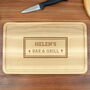 Personalised Bar And Grill Wooden Chopping Board, thumbnail 2 of 4