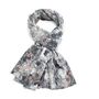 Winter Abstract Flowers Print Scarf, thumbnail 4 of 10