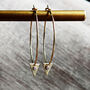 Eco Gold And Pink Tourmaline Hoops, thumbnail 3 of 6