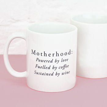 'Motherhood Powered By Love' Funny Mug, 2 of 6