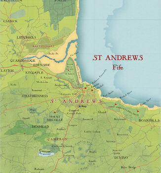 University Of St Andrews Map Print Gradation Gift, 3 of 5