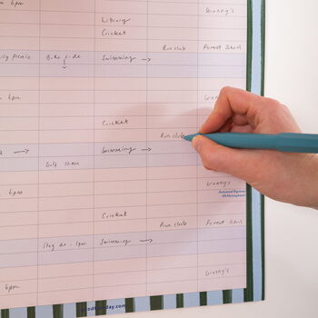 2026 2027 A3 Family Wall Calendar | Academic Year | Costal Stripe, 6 of 7