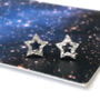 Sterling Silver Hollow Star Christmas Earrings, thumbnail 6 of 10