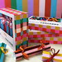 Colourful Lilac And Mustard Stripe Christmas Crackers, thumbnail 4 of 7